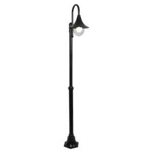 Brightstar LFL018 Black Aluminium Outdoor Standing Lantern (IP44, 2065mm, 1 x 60W ES)