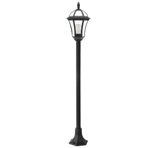 Brightstar LFL036 Black 6-Panel Outdoor Standing Lantern (IP44 Rated)