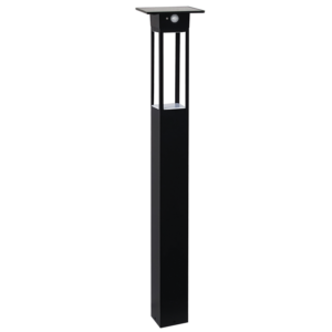 Brightstar LS025 Matt Black Outdoor Solar LED Sensor Floor Lamp (3000K, 400 Lumen)