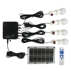 Brightstar LS033 Solar Outdoor Lighting Kit with 4 LED Bulbs and Remote Control