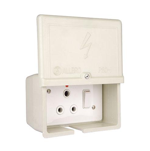 Lesco Allbro Weatherproof Box - Single Switched Socket 4X2