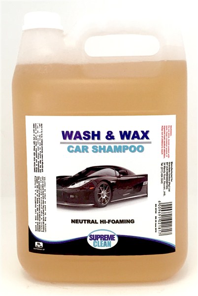 Wash & Wax Car Shampoo  5Ltr Slikk Faut003
