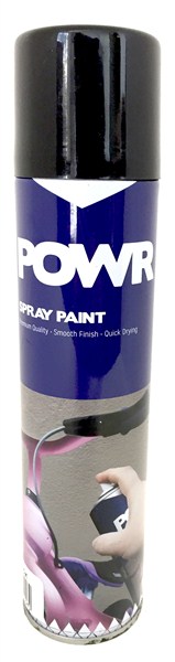 Paint Spray Std Black Gloss 300Ml Power