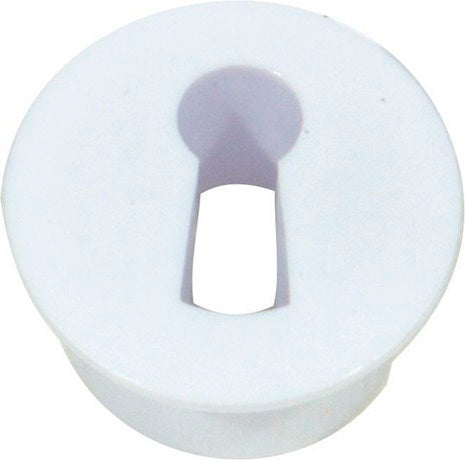 Mackie Lock C/Board Escutcheon White 2Pc
