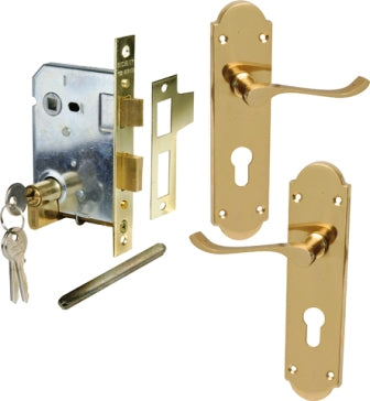 Mackie Lock Set Vic Cyl Gbl Scrl