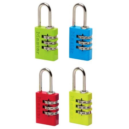 Padlock Master Combination Aluminium 20Mm Col 350425