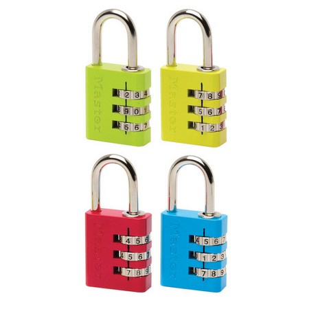 Padlock Master Combination Aluminium 30Mm Col 350426
