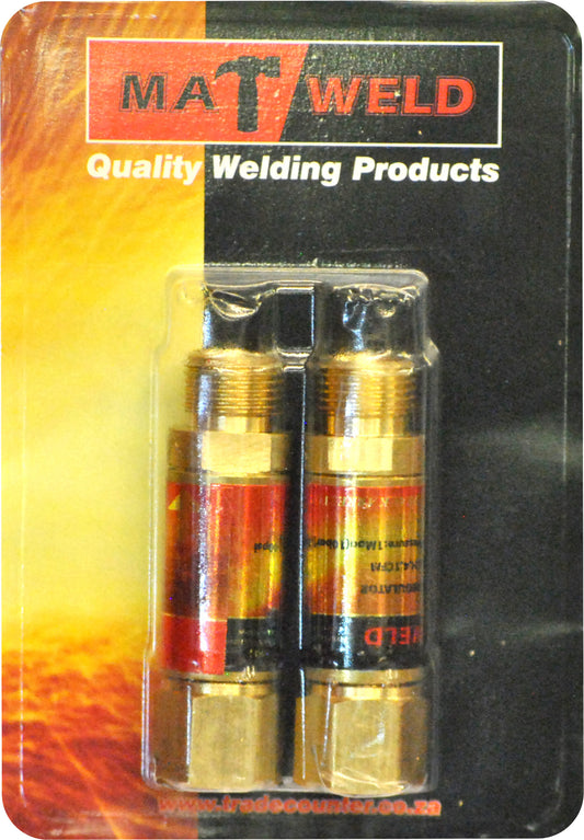Matweld Prepac F/Back Arrestor Set Reg