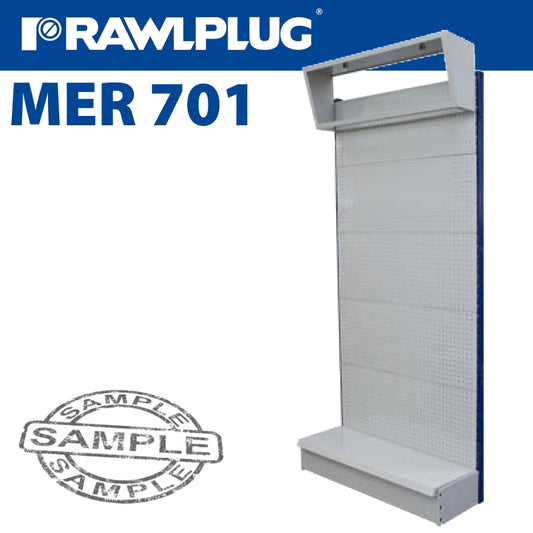 Light Box Stand 1000X350X2200 - Imp - Grey- Blue Rawl Uprights