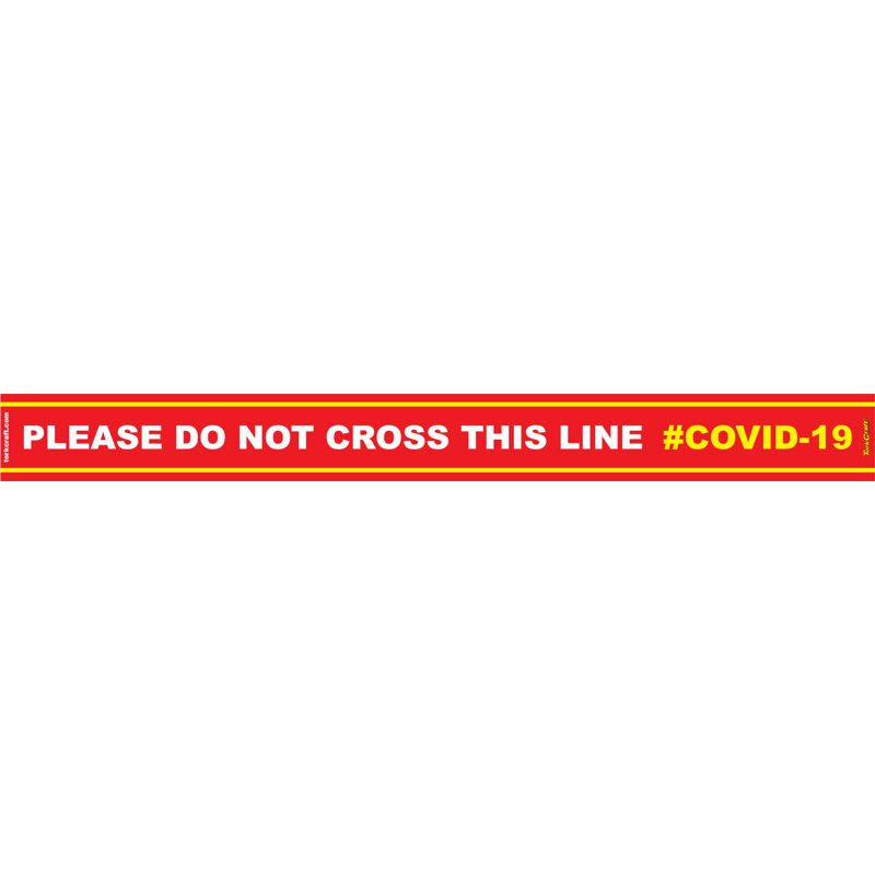 Red Do Not Cross - 800Mm X 80Mm Social Distancing Strips