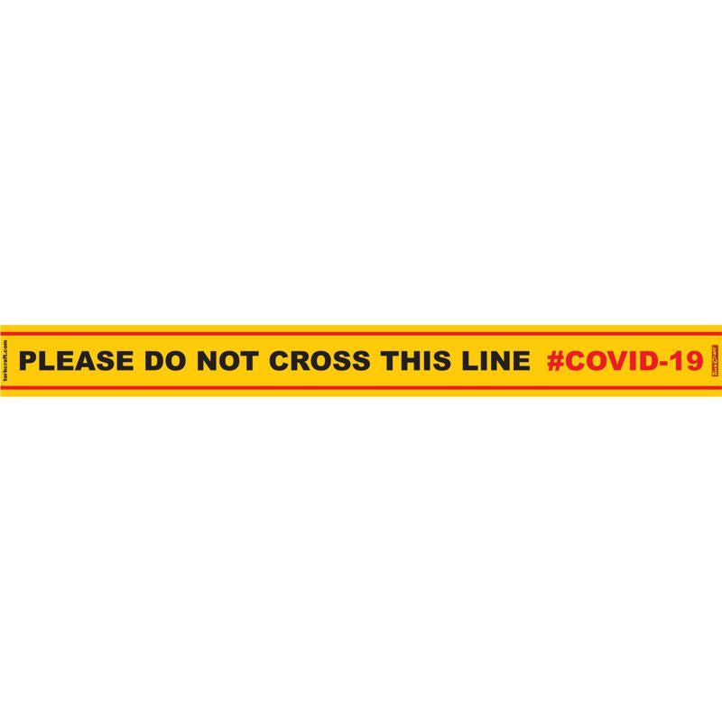 Yellow Do Not Cross - 800Mm X 80Mm Social Distancing Strips