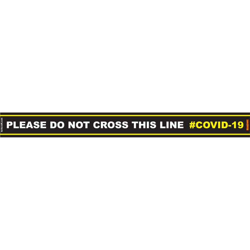 Black Do Not Cross - 800Mm X 80Mm Social Distancing Strips