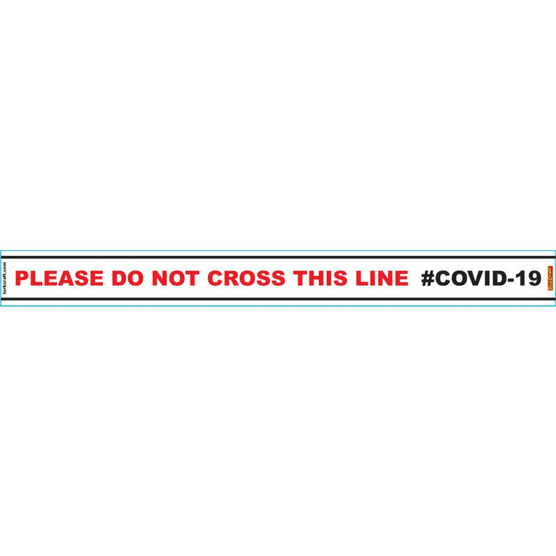 White Do Not Cross - 800Mm X 80Mm Social Distancing Strips