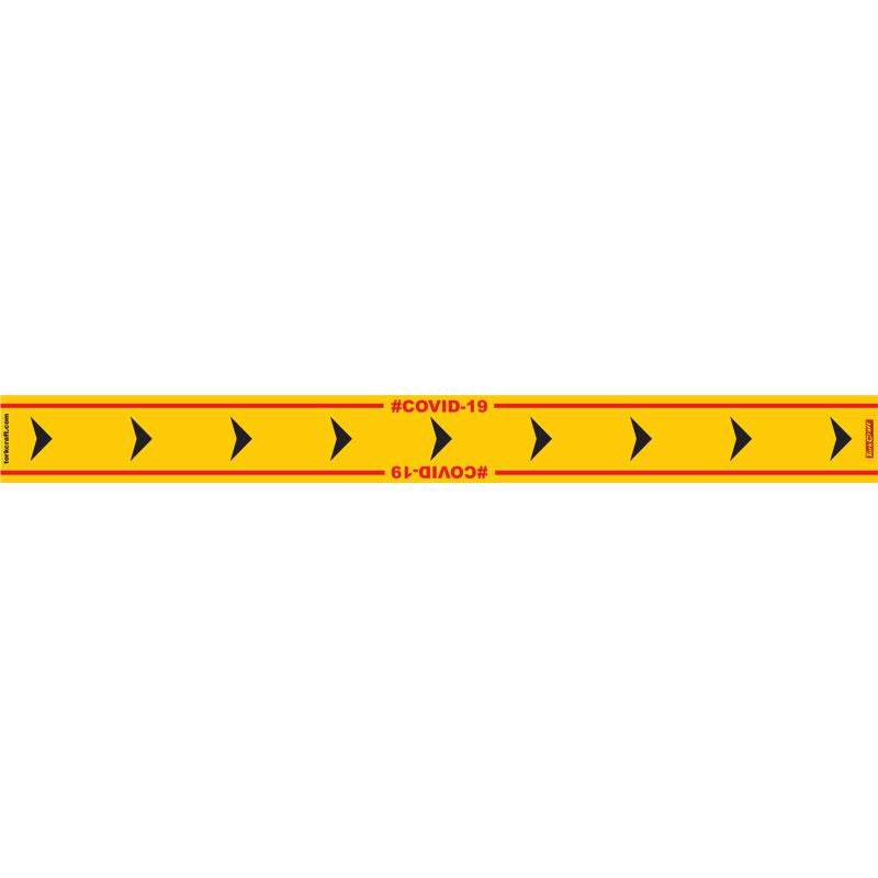 Yellow Arrow Right - 800Mm X 80Mm Social Distancing Strips