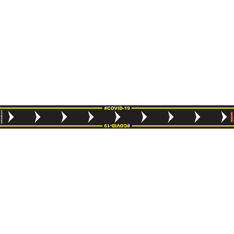 Black Arrow Right - 800Mm X 80Mm Social Distancing Strips
