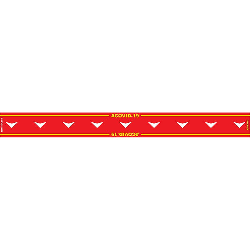 Red Arrow Down - 800Mm X 80Mm Social Distancing Strips