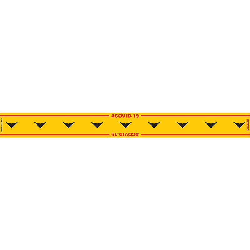 Yellow Arrow Down - 800Mm X 80Mm Social Distancing Strips