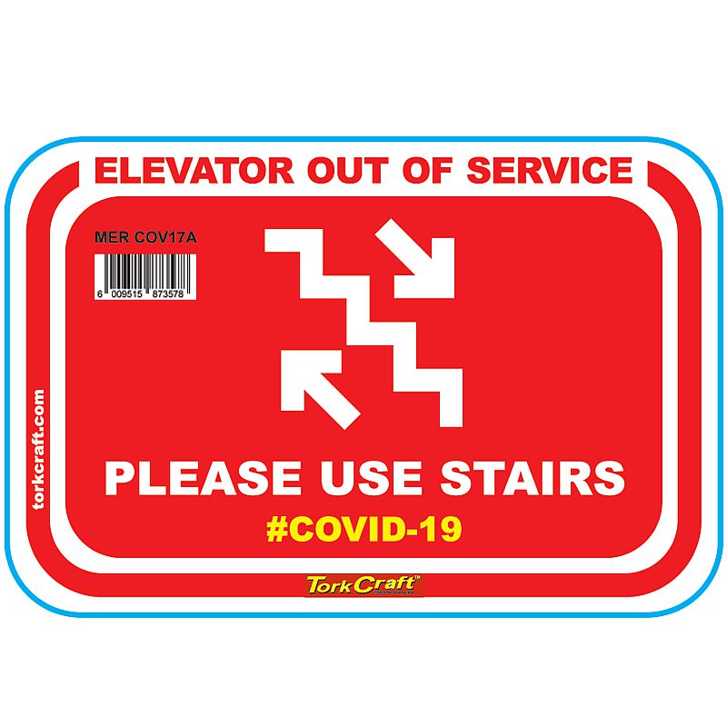 Red Use Stairs - 470Mm X 310Mm Social Distancing Wall Graphics