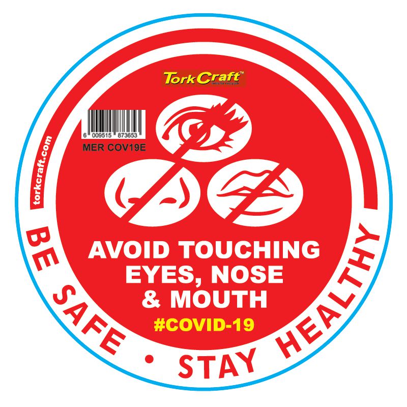 Red No Touching Face - 170Mm Round Awareness Graphic