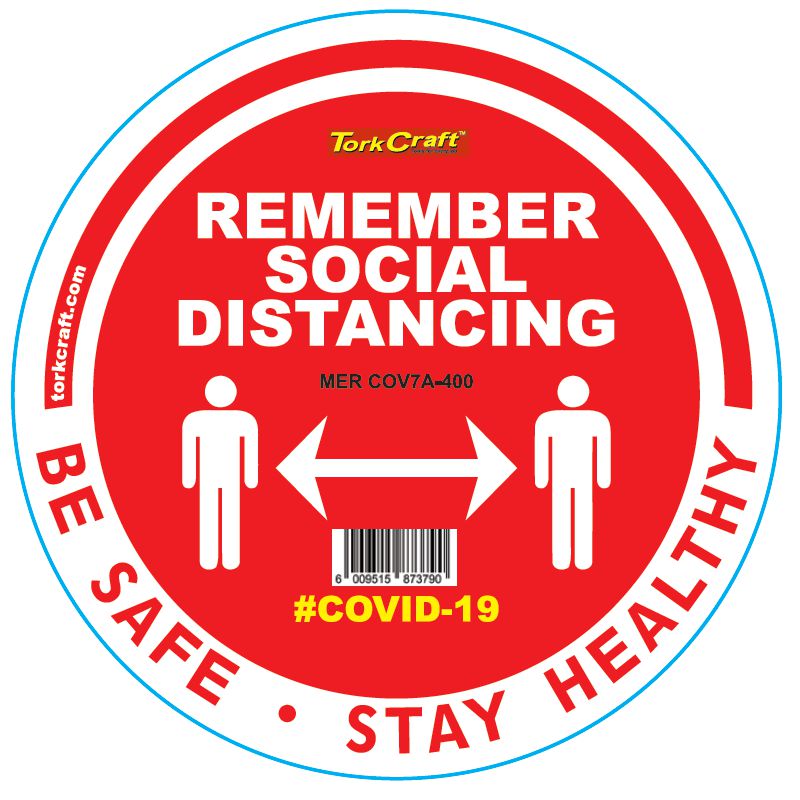 Remember Red - 400Mm Round Social Distancing Graphic