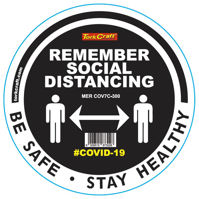 Remember Black - 300Mm Round Social Distancing Graphic