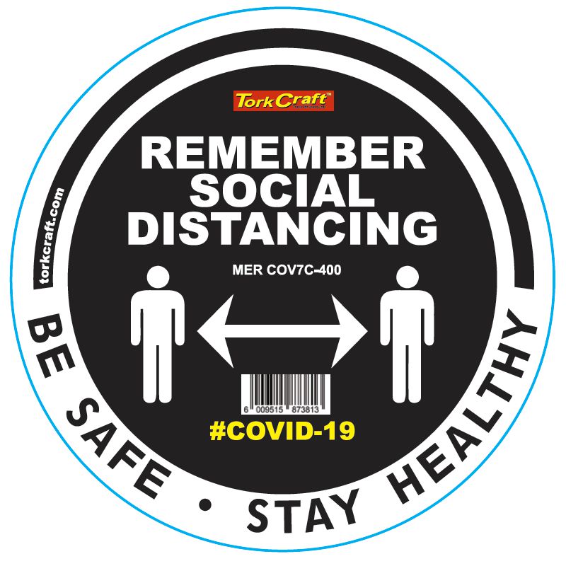 Remember Black - 400Mm Round Social Distancing Graphic