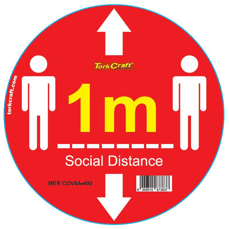Red 1M Dbl Arrow - 300Mm Round Social Distancing Graphic