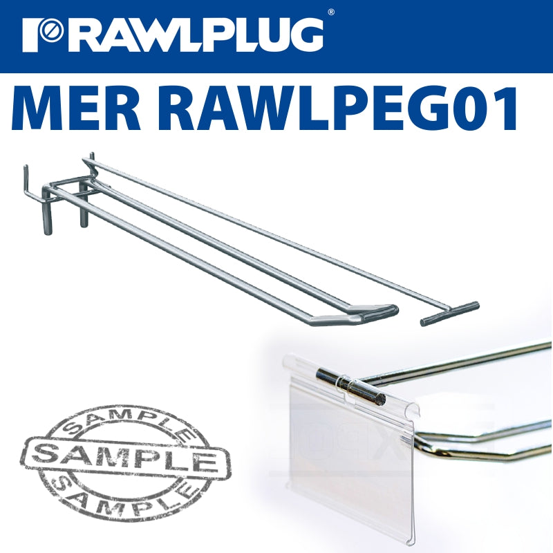 Double Hook With Plastic Price Tag 225Mm