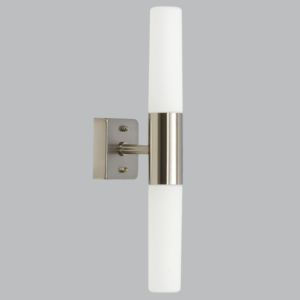 Brightstar ML009 Satin Chrome Wall Bracket with White Glass, IP44