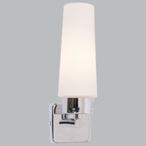 Brightstar Polished Chrome and White Glass Wall Bracket - ML030