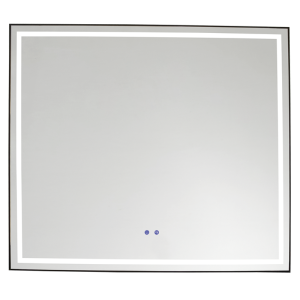 Brightstar ML065 LED Anti-Fog Bathroom Mirror with Black Aluminium Frame and On/Off Switch