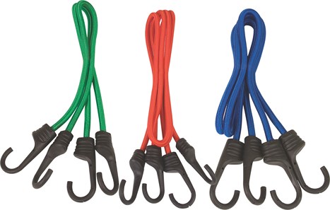 Moto-Quip Strap Bungee Cord Rd Pl S/Hook Combo 6Pc