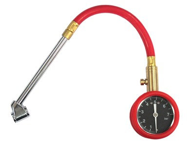 Moto-Quip 4X4 Tyre Gauge W/Flex Rubb Hos