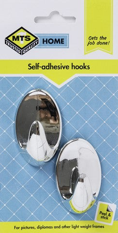 Mts Home Med Oval Hook Silver 2Pc