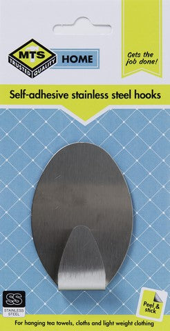 Mts Home Large Oval Stainless Steel Hook