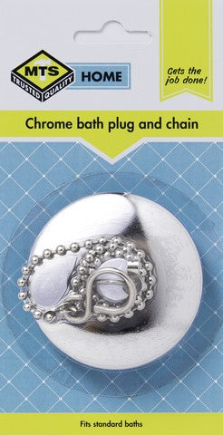 Mts Home Bath Plug Chrome & Chain