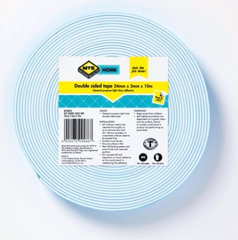 Mts Home Double Sided Tape 24Mmx3Mmx10M