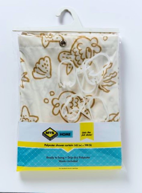 Mts Home Executive Shower Curtain Beige