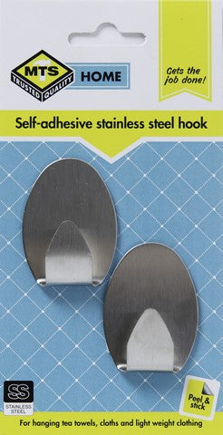 Mts Home Meduim Oval Stainless Steel Hook 2Pc2Pc