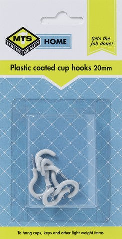 Mts Home Cup Hooks 20Mm P/Coated 6Pc