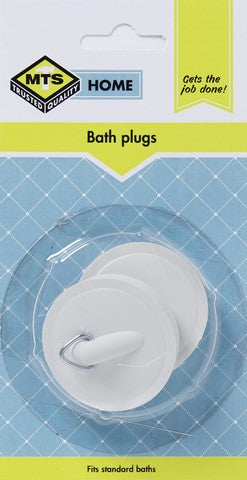 Mts Home Bath Plug White 2Pc