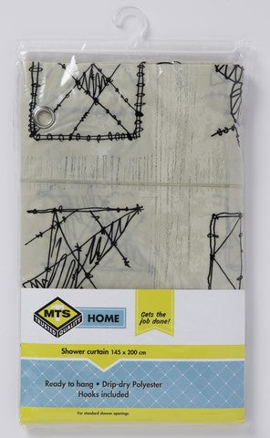 Mts Home Pvc Shower Curtain Graphics