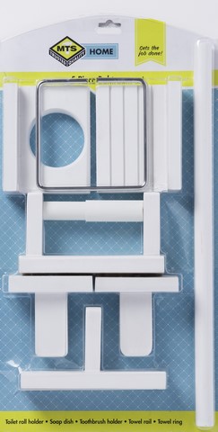 Mts Home Bathroom Set 5Pc White