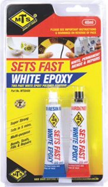 Glue Mts White Epoxy Fast Set 40Ml (20)