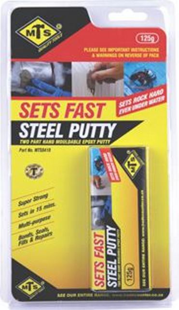 PUTTY MTS STEEL EPOXY FAST SET 125GR (20