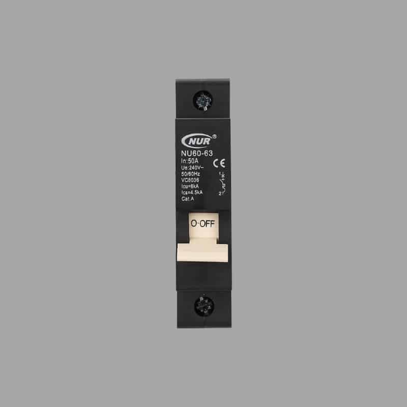 NUR Mini Rail 1-Pole Circuit Breakers — 6kA official manufacturer image