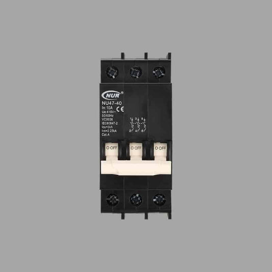 NUR Mini Rail 3-Pole Circuit Breakers — 3kA official manufacturer image