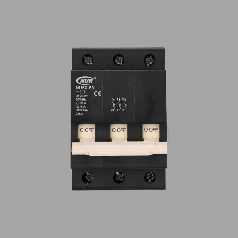 NUR Mini Rail 3-Pole Circuit Breakers — 6kA official manufacturer image