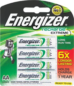 Energizer Recharge 2300Mah   Aa - 4 Pack (Moq6)