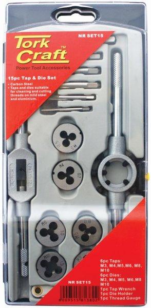 15Pc Ws Tap & Die Set - Plastic Case